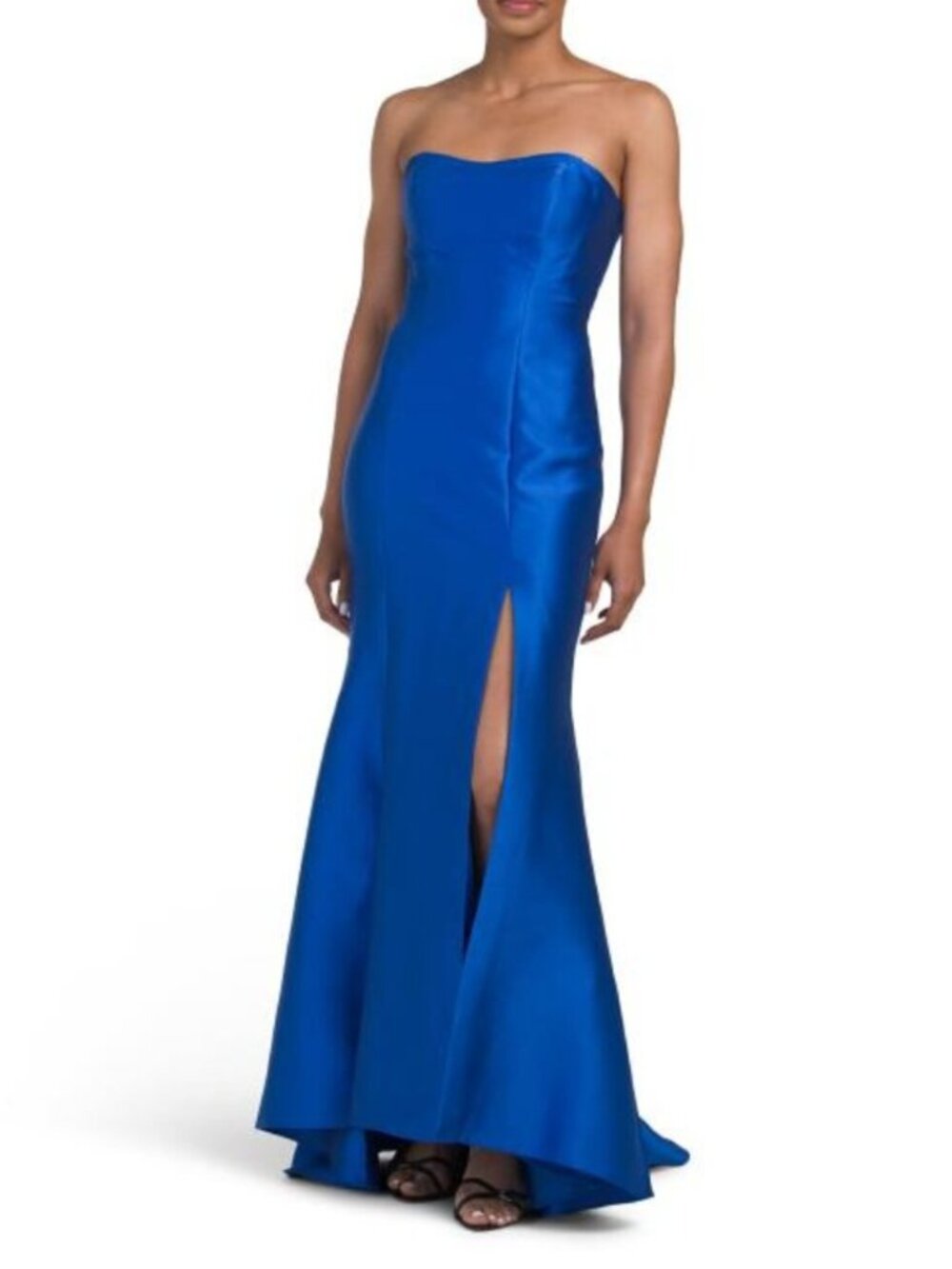 BETSY & ADAM Strapless Mikado Gown
